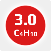 Изобутан (i-C4H10) 3.0 (99,9%) в баллоне 50л (23кг) соединение W21,8х1/14'' LH (DIN1) (с баллоном) (комплект)