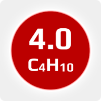 Изобутан (i-C4H10) 4.0  (99,99%) в баллоне 59,5л (29кг) соединение W21,8х1/14'' LH (DIN1) (с баллоном)