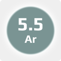 Аргон (Ar) 5.5 (99,9995%) в баллоне 2л 150 бар, соединение  W21,6x1/14'' (DIN 6)
