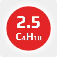 Изобутан (i-C4H10) 2.5 (99,5%) R-600 в баллоне 50л (23кг) соединение W21,8х1/14'' LH (DIN1) (с баллоном) (комплект)